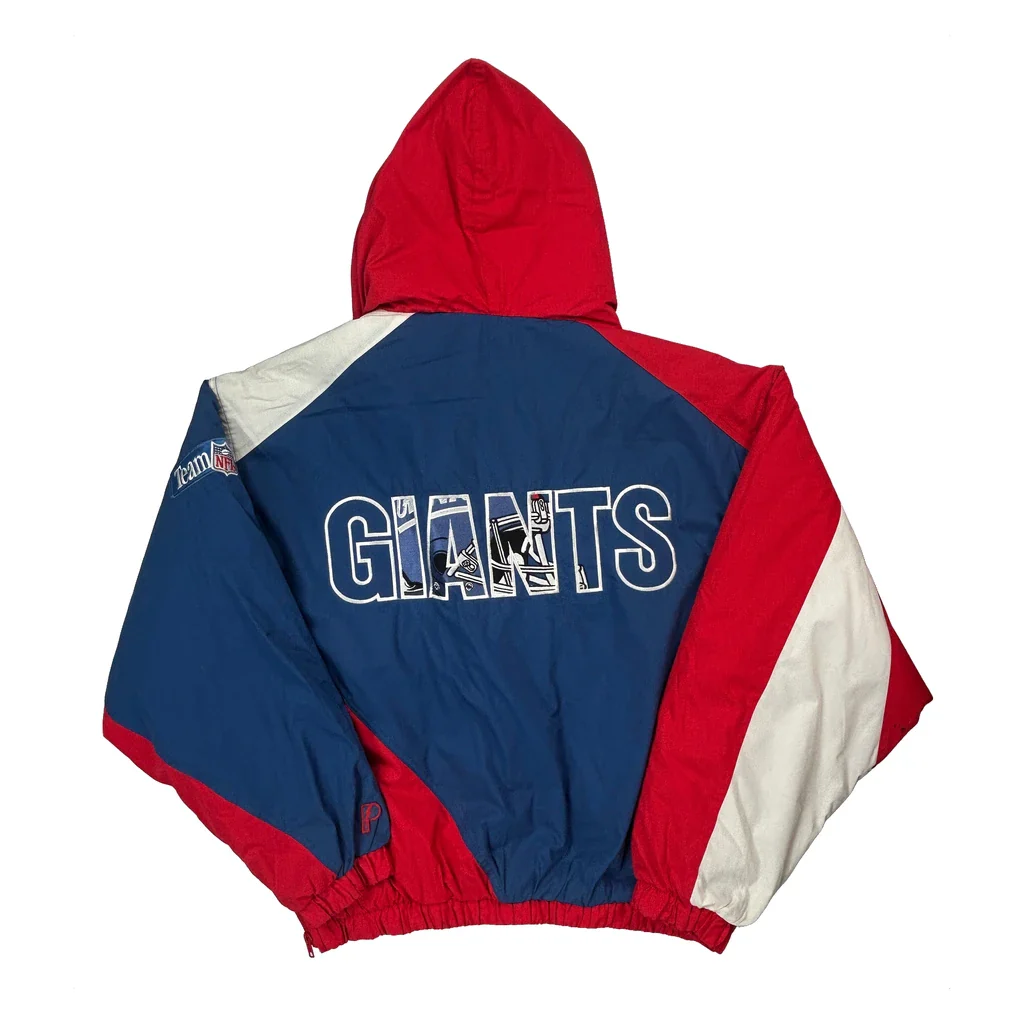 Giants Pro Player Spellout Jacket - XL Blue Nylon - Image 2