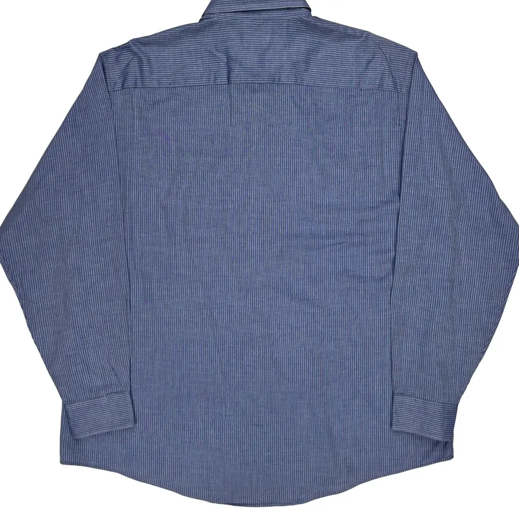 Giorgio Armani Striped Shirt - XL Blue Cotton - Image 7
