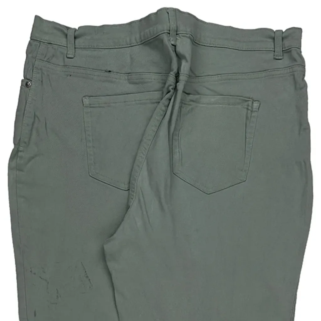 Gloria Vanderbilt Trousers - 36W UK 18 Green Cotton - Image 7