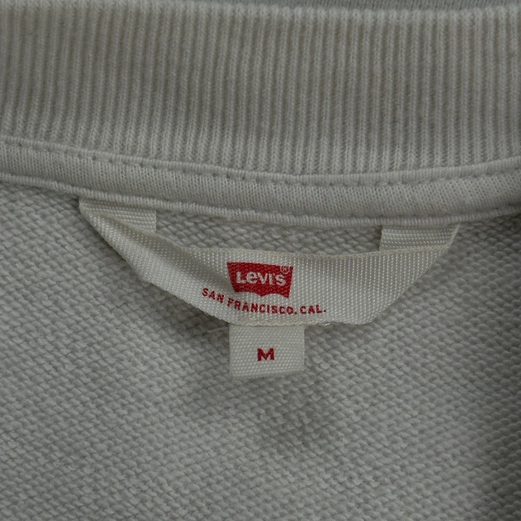 Go For It Levis Graphic Sweatshirt - Medium White Cotton - Image 3