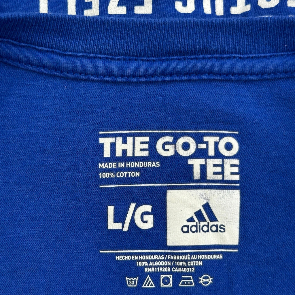 Golden State Warriors Adidas Nba T-Shirt - Large Blue Cotton - Image 3