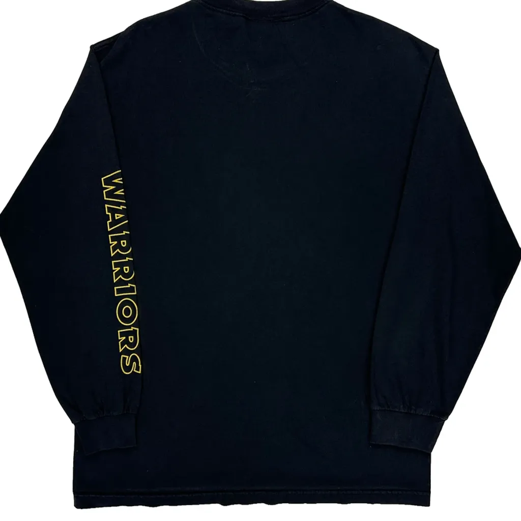 Golden State Warriors Hardwood Classics Nba Graphic Long Sleeve T-Shirt - Small Black Cotton - Image 7