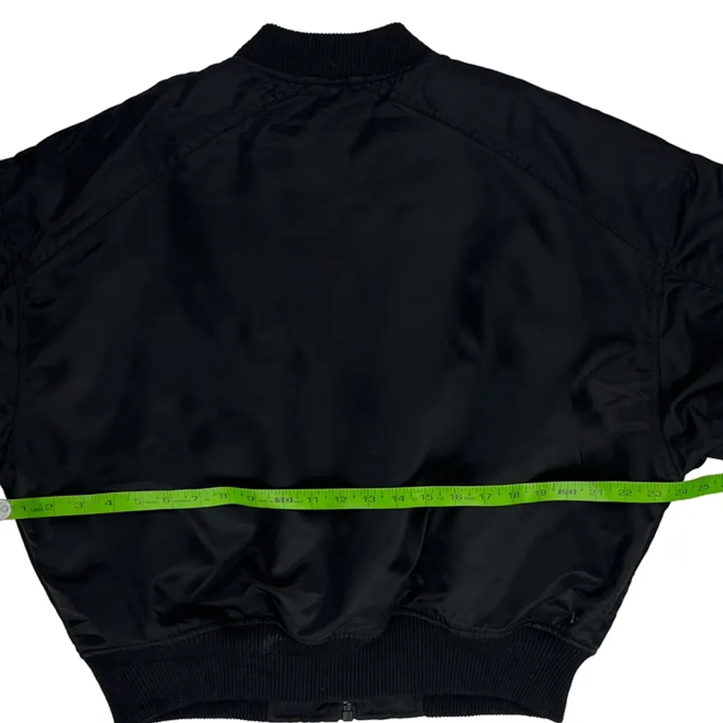 Good American Ma1 Bomber Jacket - Large Black Nylon - Image 7
