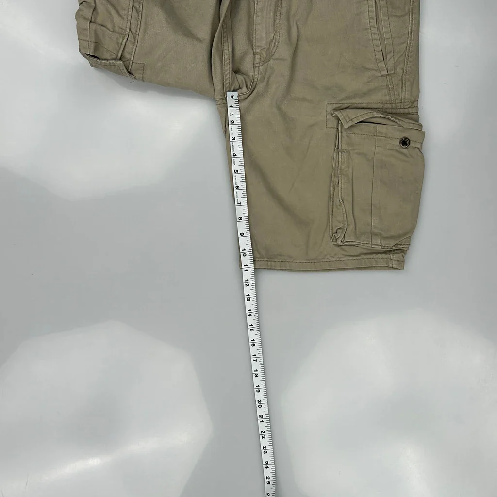 Goodfellow Cargo Shorts - 34W 11L Khaki Cotton - Image 7