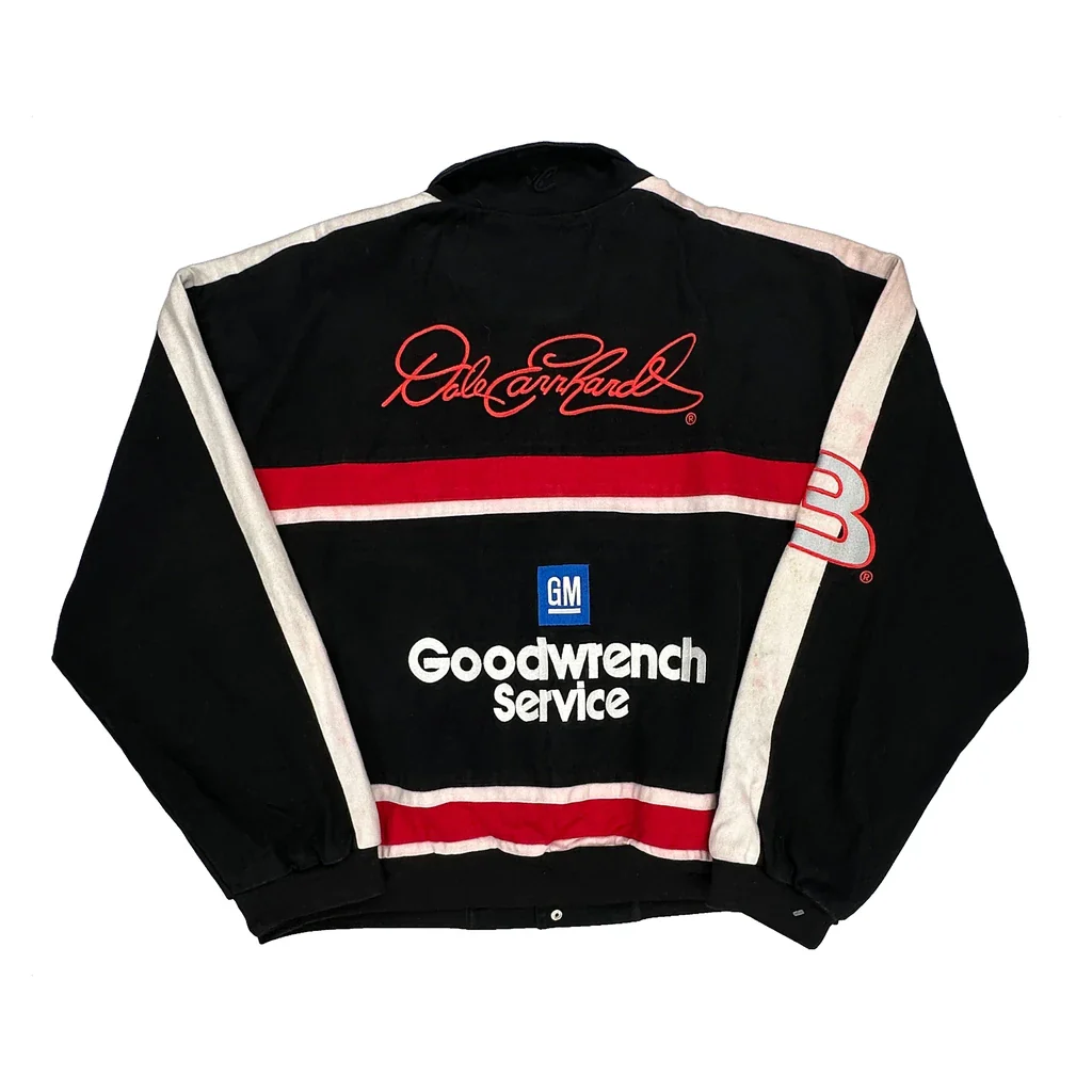 Goodwrench Service Chase Authentics Nascar Bomber Jacket - 2XL Black Cotton - Image 2