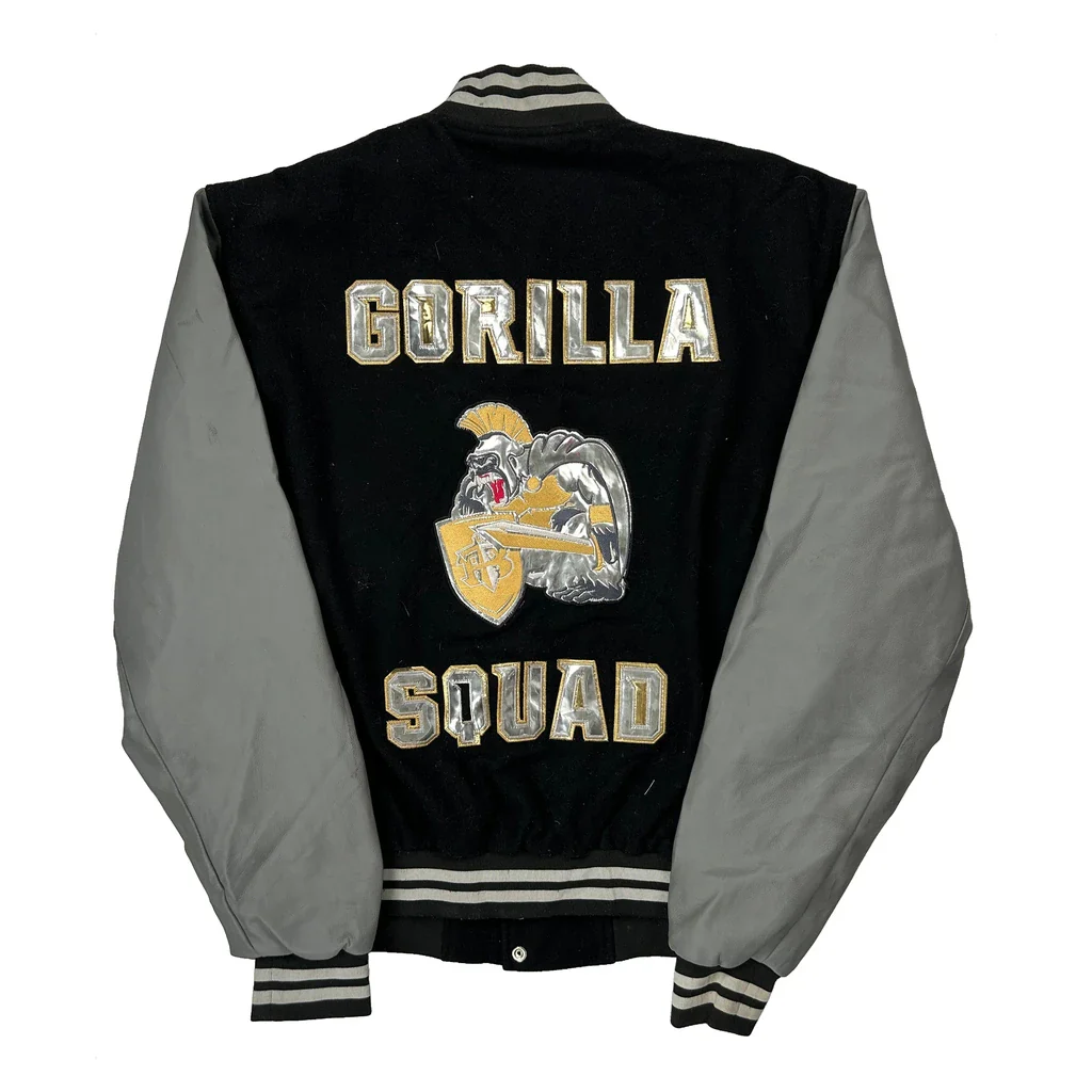 Gorilla Squad Unbranded Varsity Jacket - XL Black Polyester - Image 2