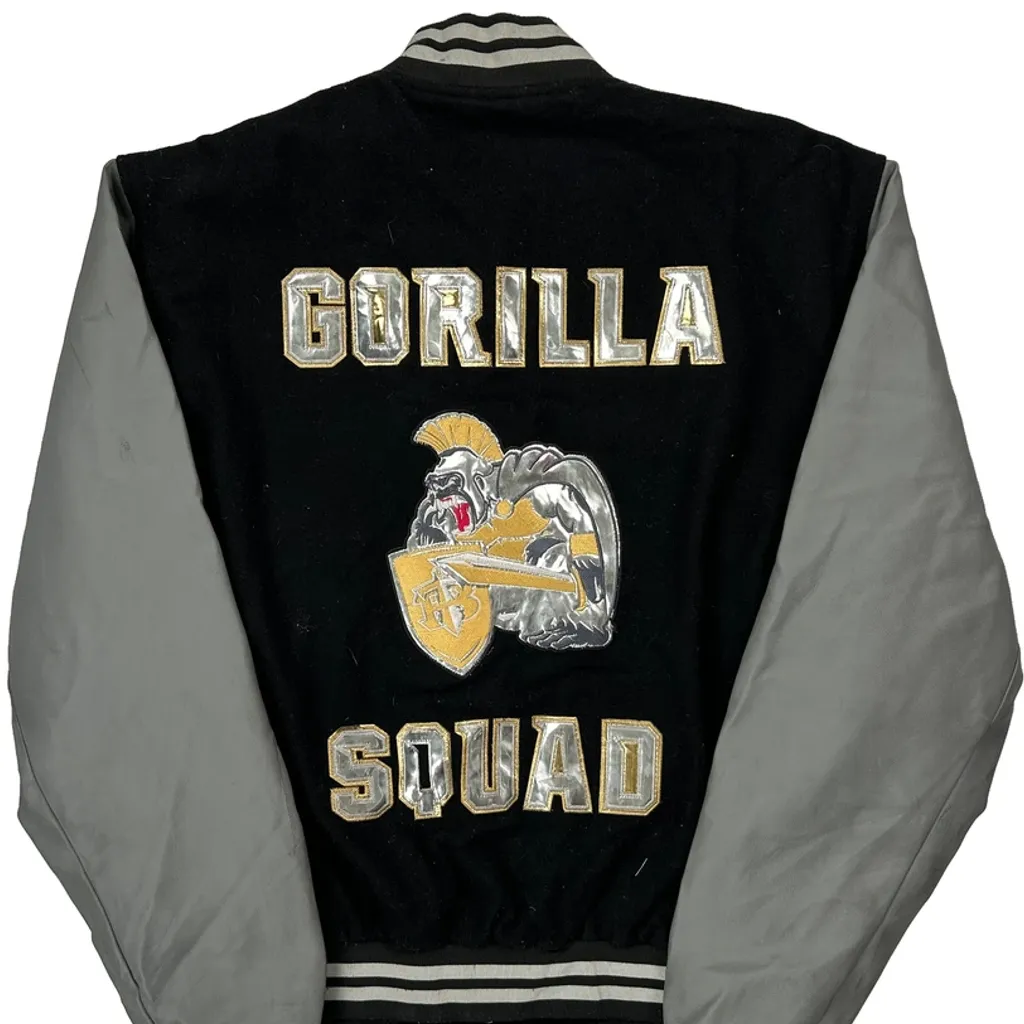 Gorilla Squad Unbranded Varsity Jacket - XL Black Polyester - Image 6