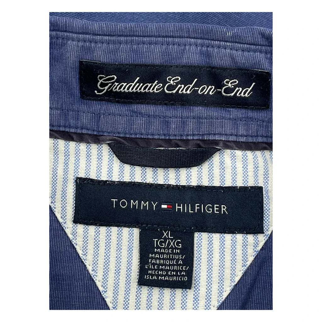 Graduate End-On-End Tommy Hilfiger Shirt - XL Blue Cotton - Image 2