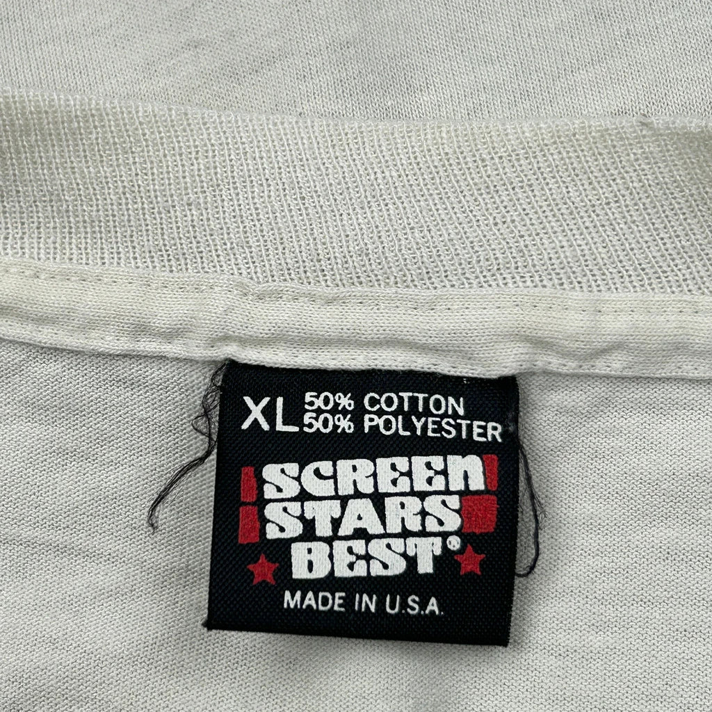 Graffiti Night 1989 Screen Stars Graphic T-Shirt - XL White Cotton Blend - Image 3