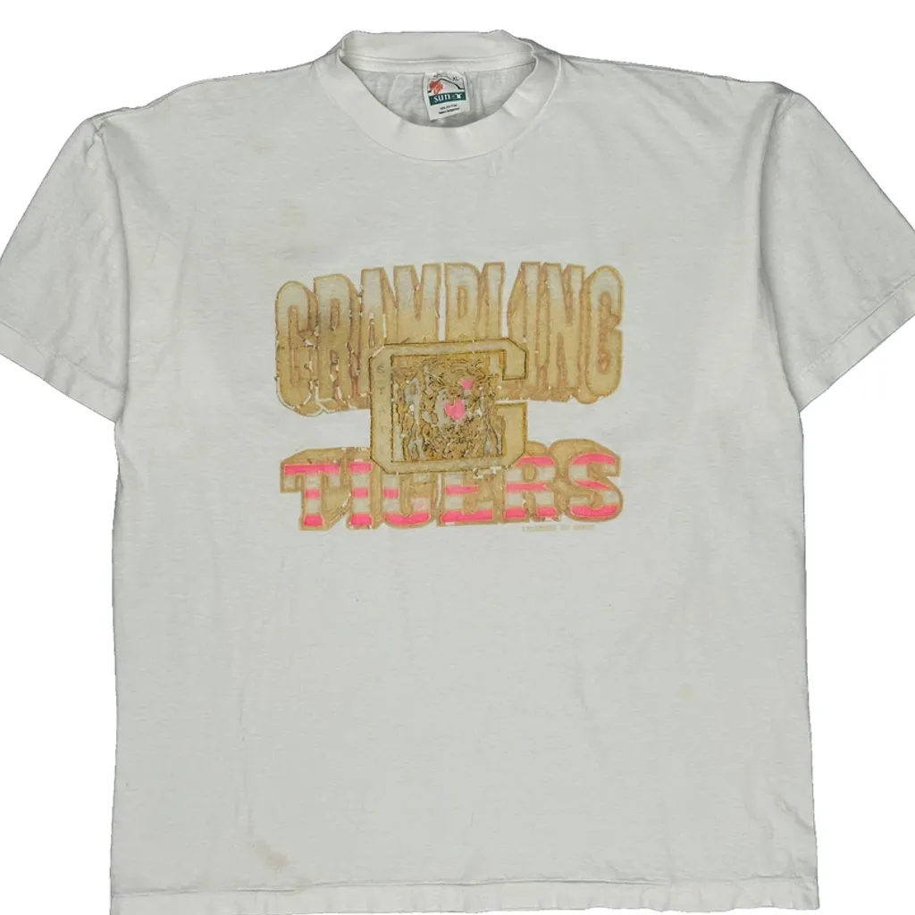 Grambling Tigers Sun Tee Graphic T-Shirt - XL White Cotton - Image 4