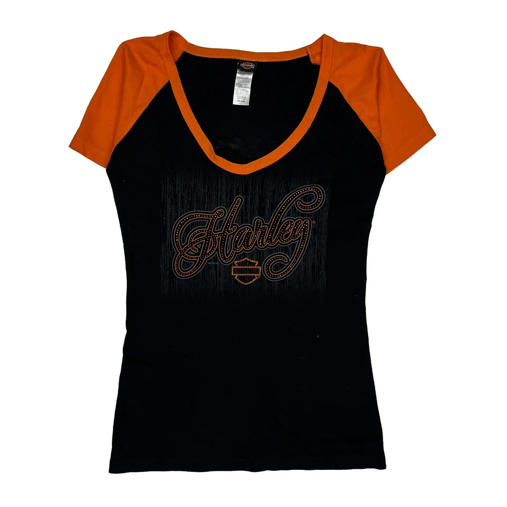 Grand Canyon Harley Davidson Graphic T-Shirt - Medium Black Cotton