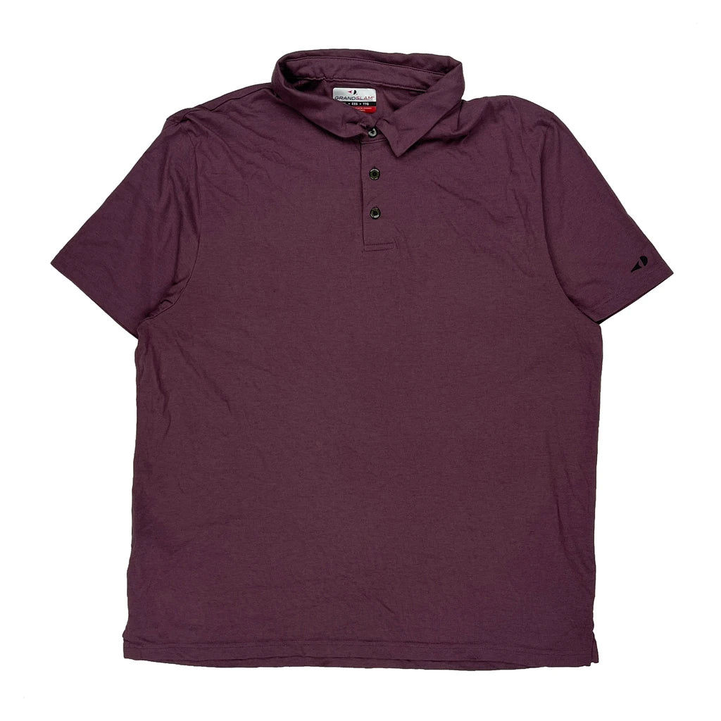 Grand Slam Polo Shirt - 2XL Purple Cotton