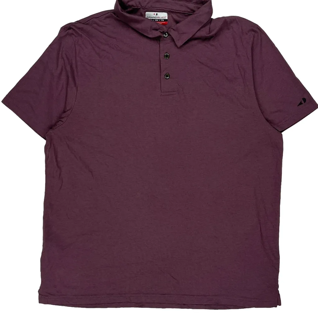 Grand Slam Polo Shirt - 2XL Purple Cotton - Image 5