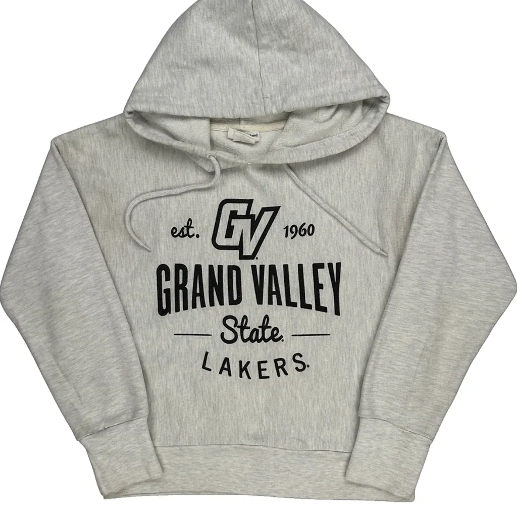 Grand Valley State Lakers Champion College Hoodie - Medium Grey Cotton Blend - Image 4