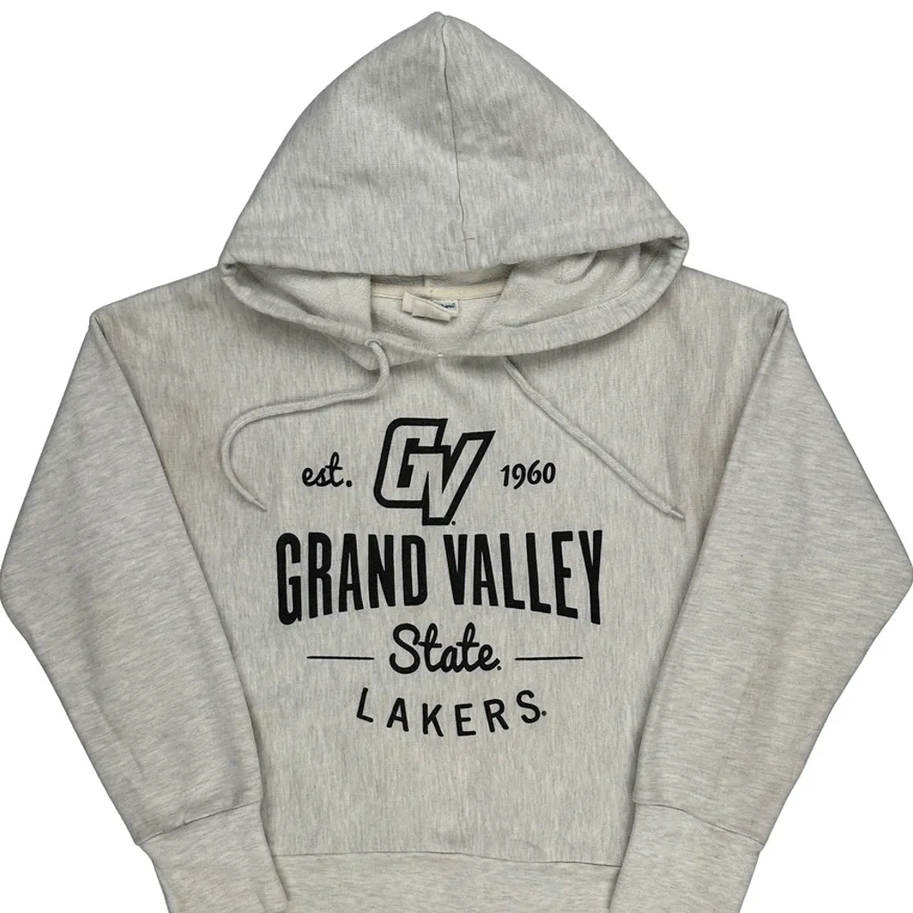 Grand Valley State Lakers Champion College Hoodie - Medium Grey Cotton Blend - Image 5