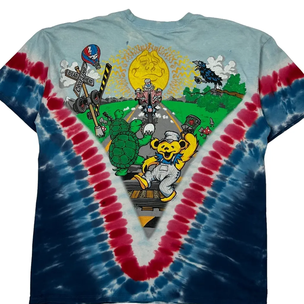 Grateful Dead Liquid Blue Graphic T-Shirt - Large Multicoloured Cotton - Image 7