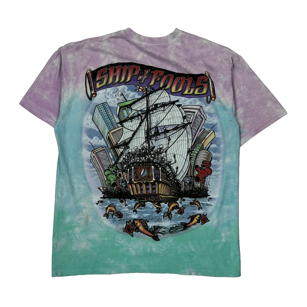 Grateful Dead Liquid Blue Graphic T-Shirt - Large Multicoloured Cotton - Image 2