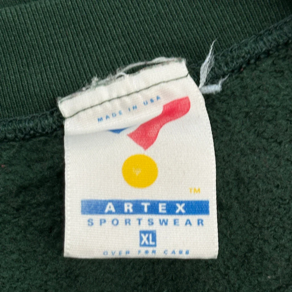 Green Bay Packers Artex Football Sweatshirt - XL Green Cotton - Image 3