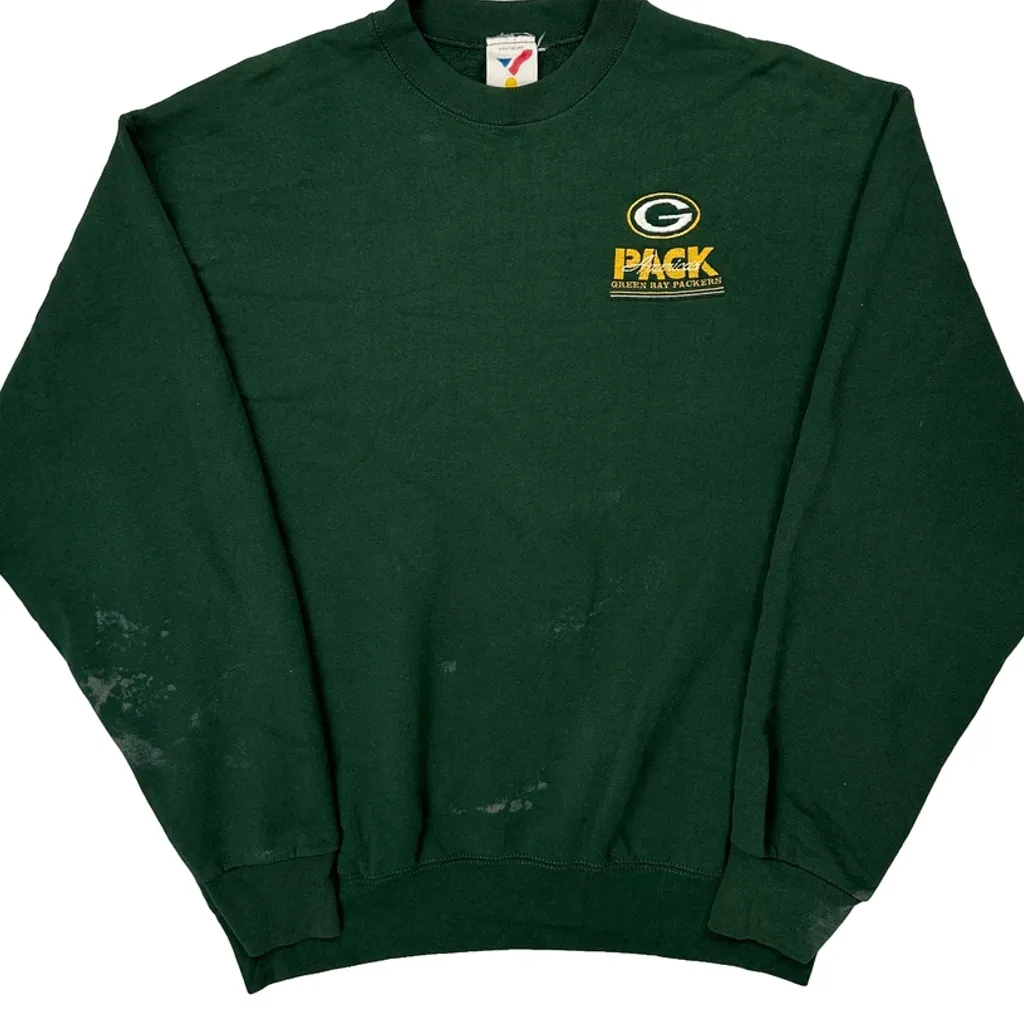 Green Bay Packers Artex Football Sweatshirt - XL Green Cotton - Image 5