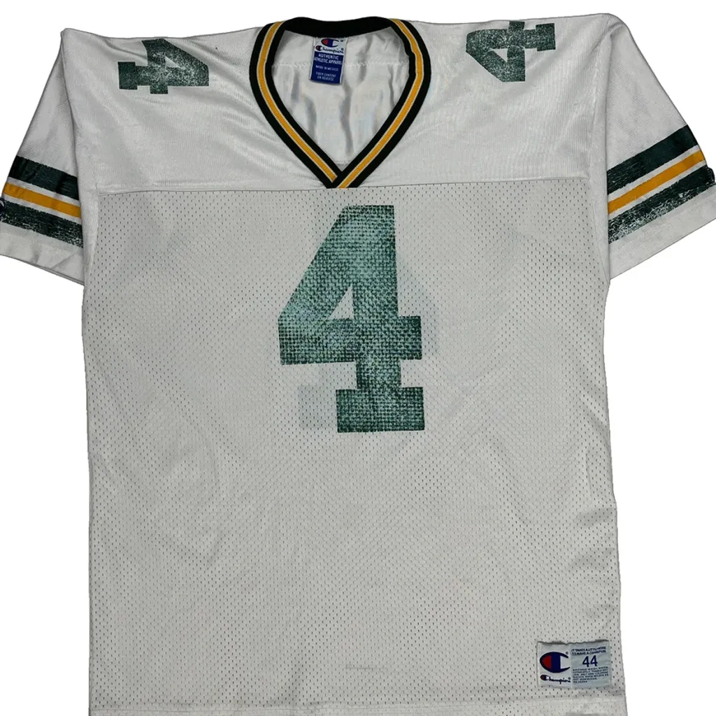 Green Bay Packers Champion Football Jersey - Large White Polyester - Image 5