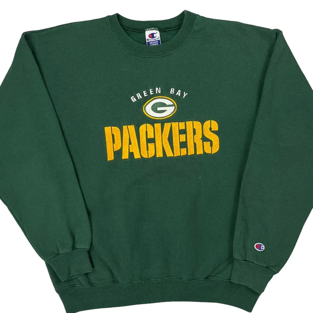 Green Bay Packers Champion Nfl Sweatshirt - Medium Green Cotton - Image 5