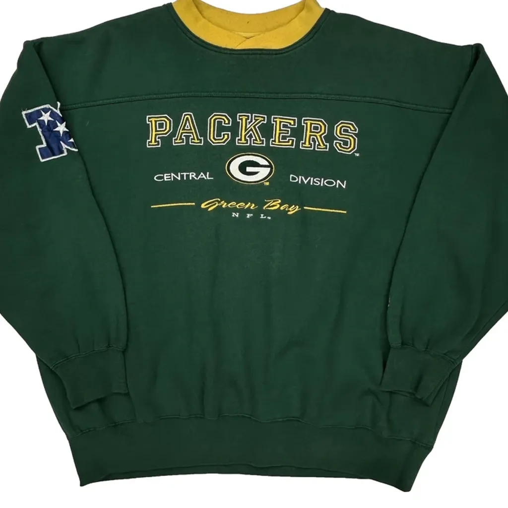 Green Bay Packers Lee Sport Football Sweatshirt - XL Green Polyester Blend - Image 4