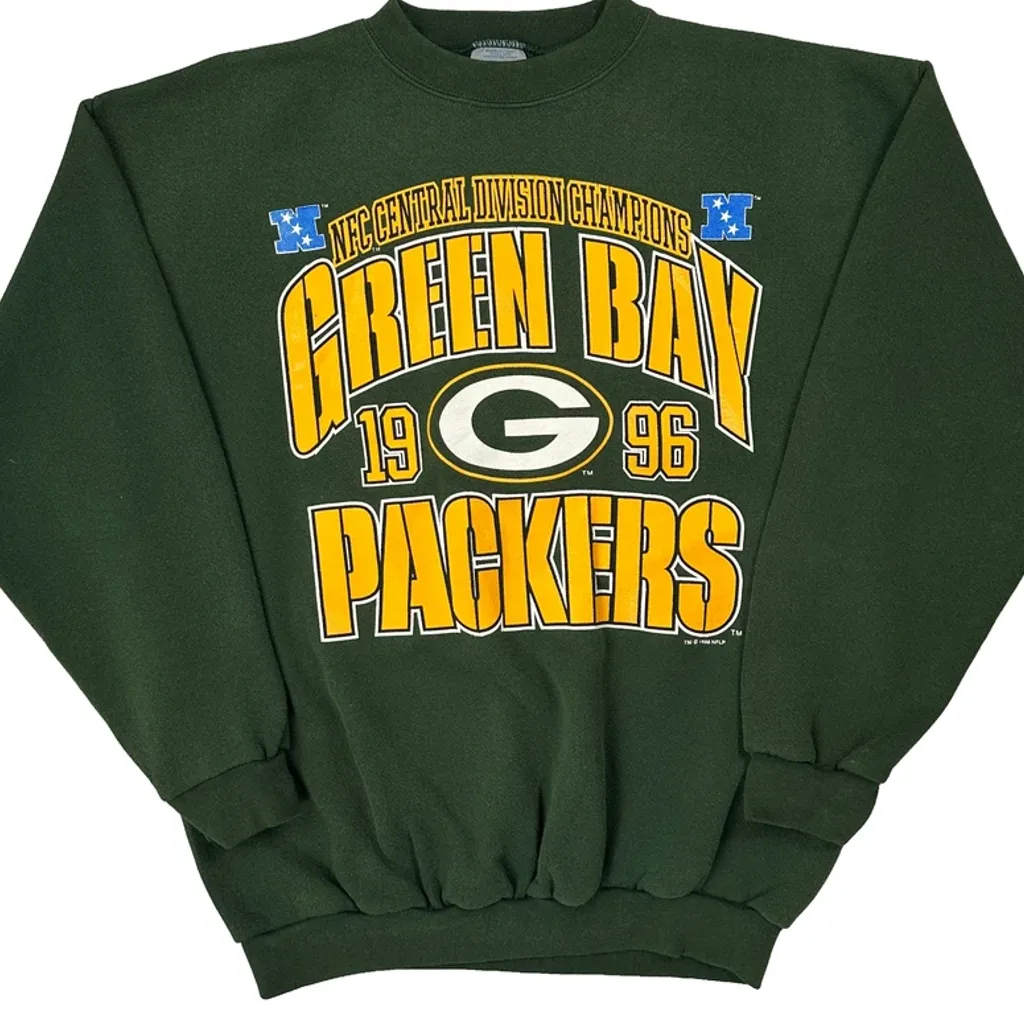 Green Bay Packers Logo 7 Nfl Sweatshirt - Large Green Cotton - Image 4