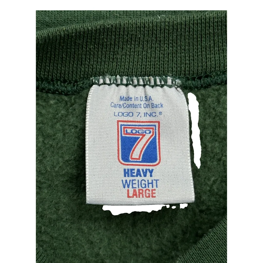 Green Bay Packers Logo Athletics Nfl Sweatshirt - Large Green Cotton - Image 7