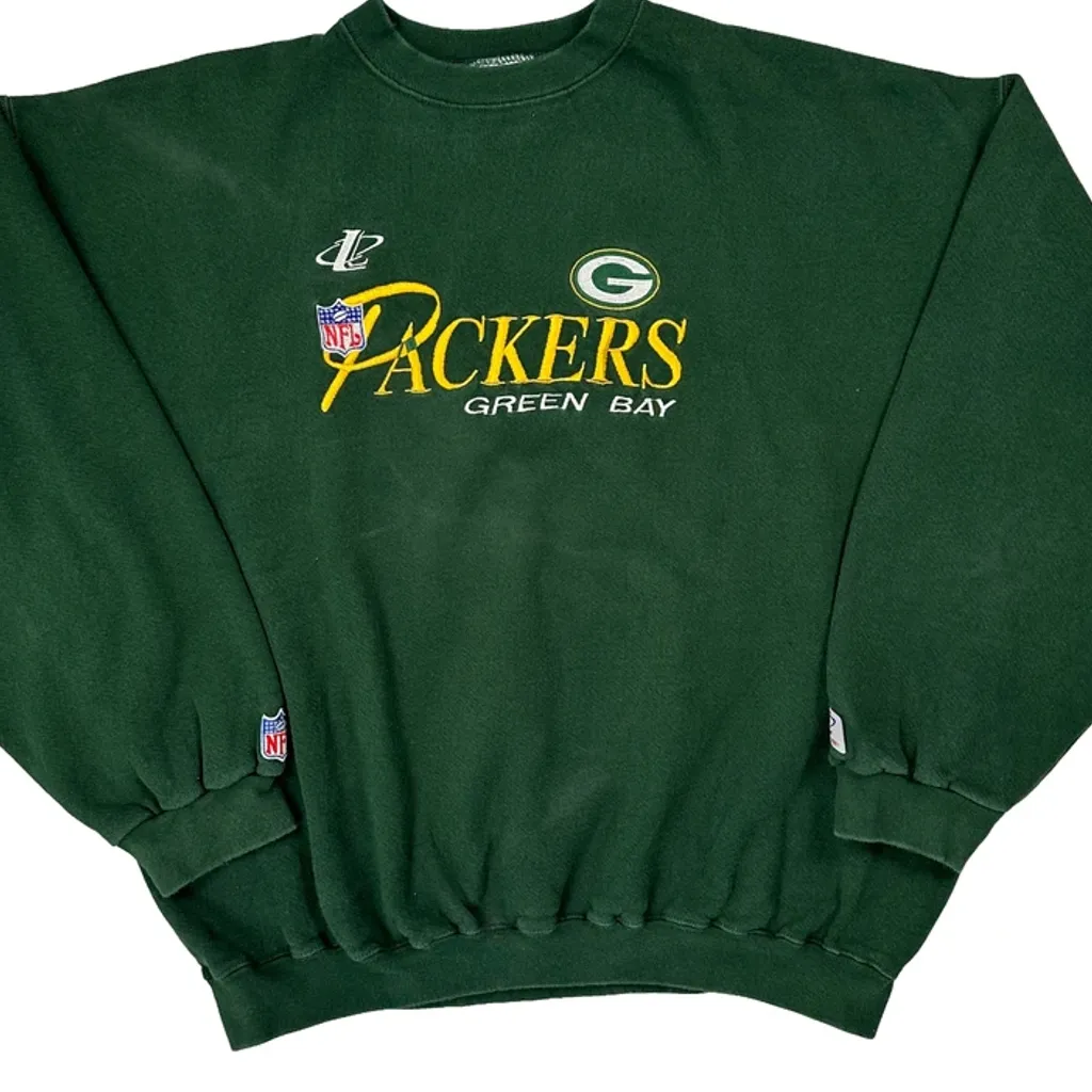 Green Bay Packers Logo Athletics Nfl Sweatshirt - XL Green Cotton - Image 4