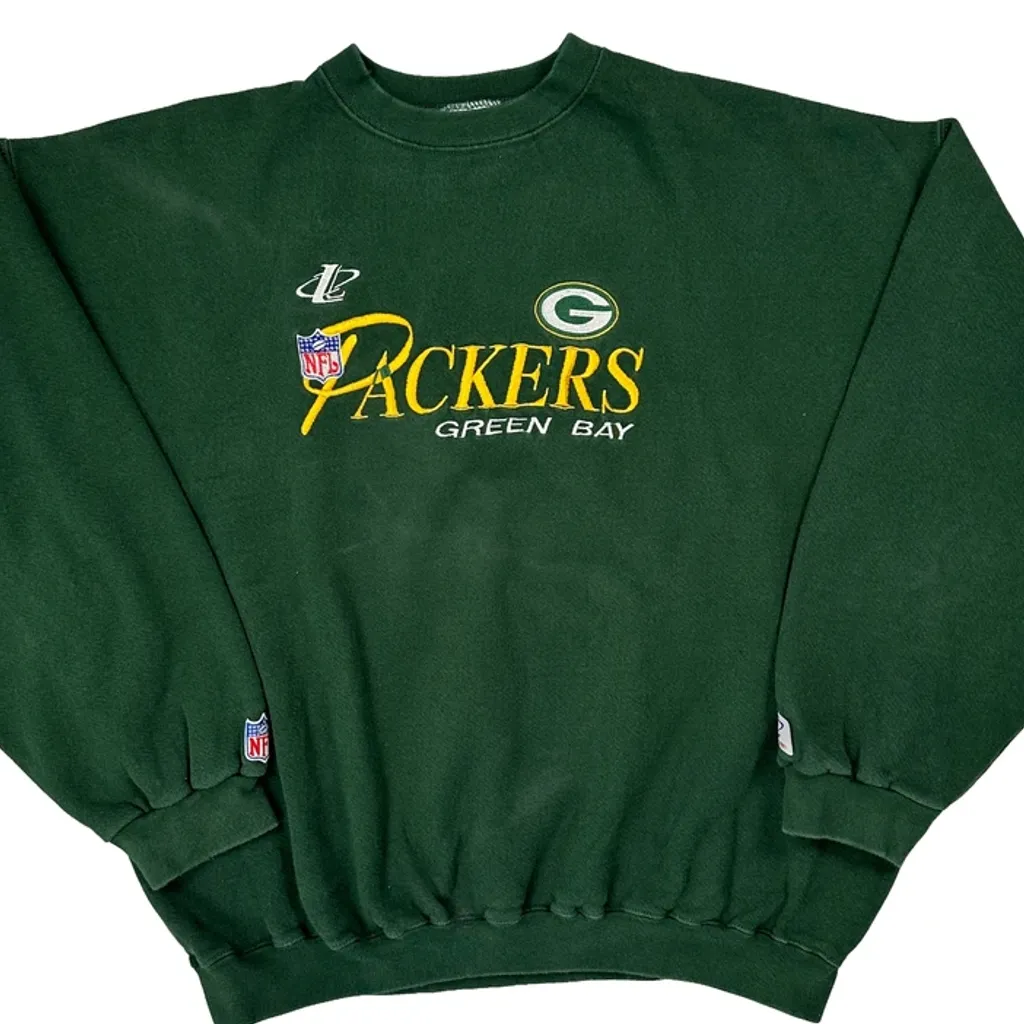 Green Bay Packers Logo Athletics Nfl Sweatshirt - XL Green Cotton - Image 5