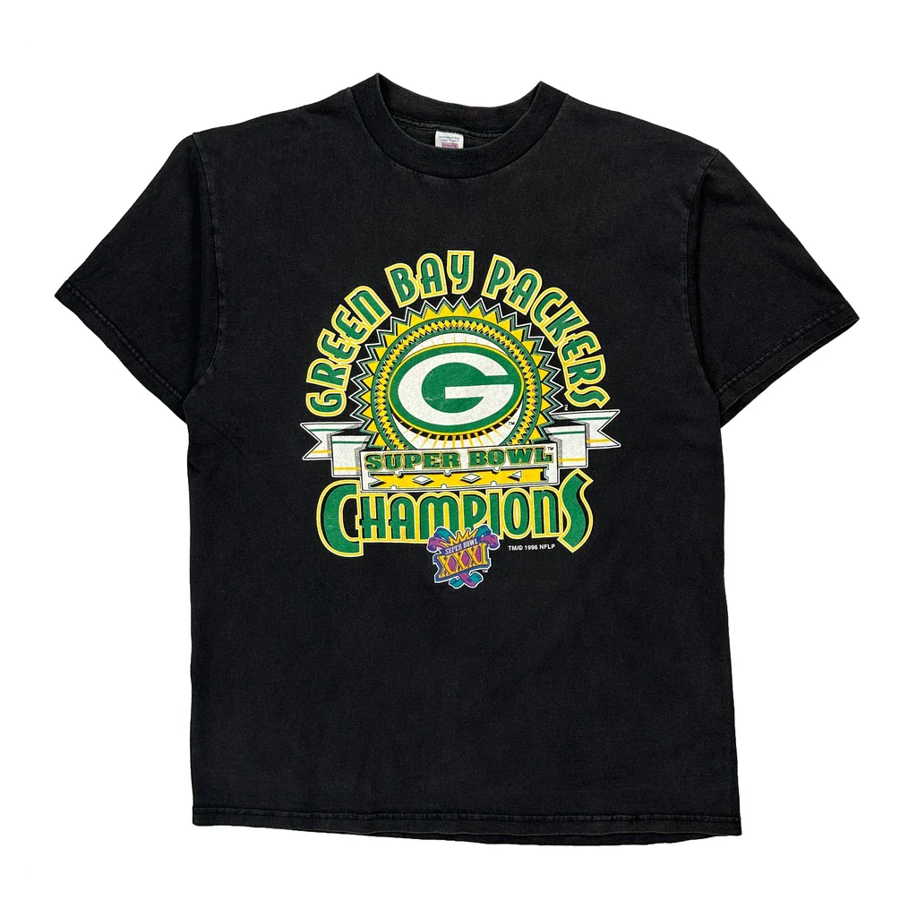 Green Bay Packers Logo Athletics Nfl T-Shirt - XL Black Cotton