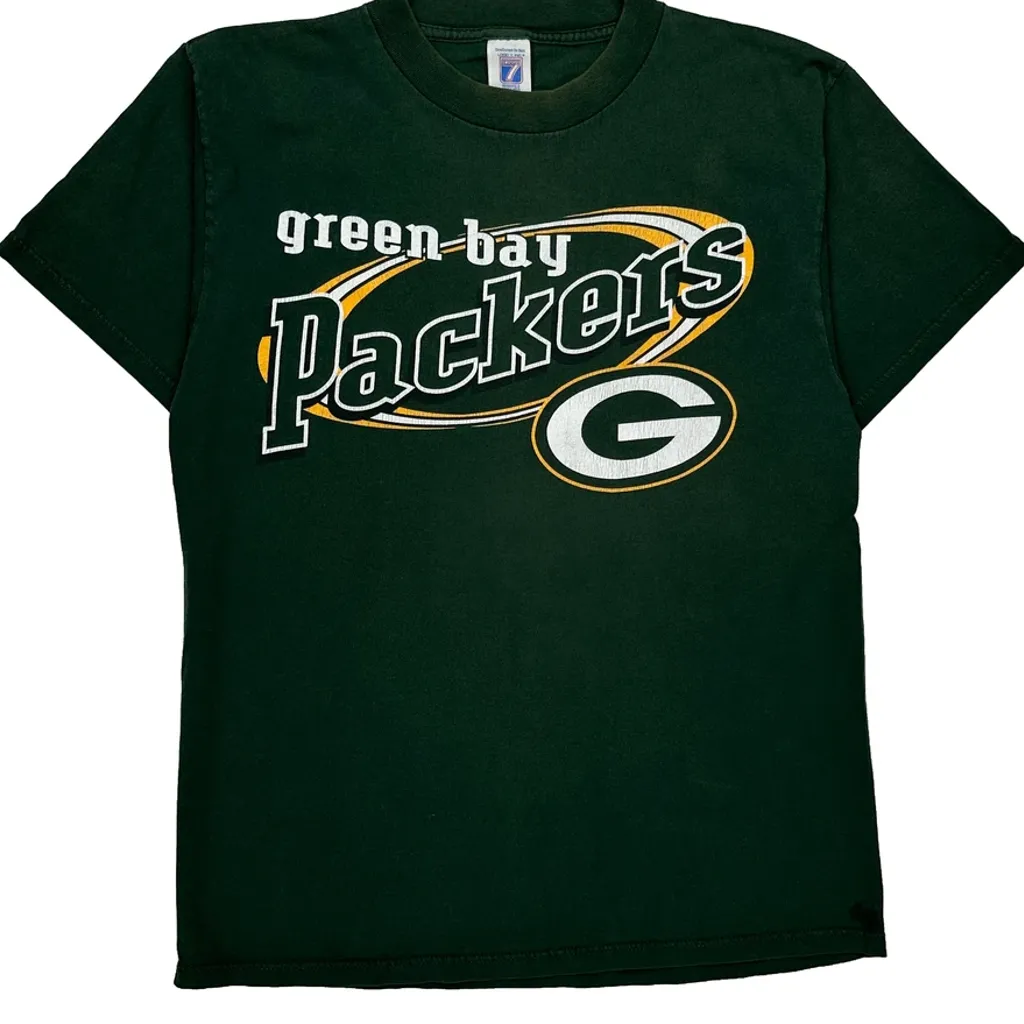 Green Bay Packers Logo Athletics Nfl T-Shirt - Large Green Cotton - Image 5