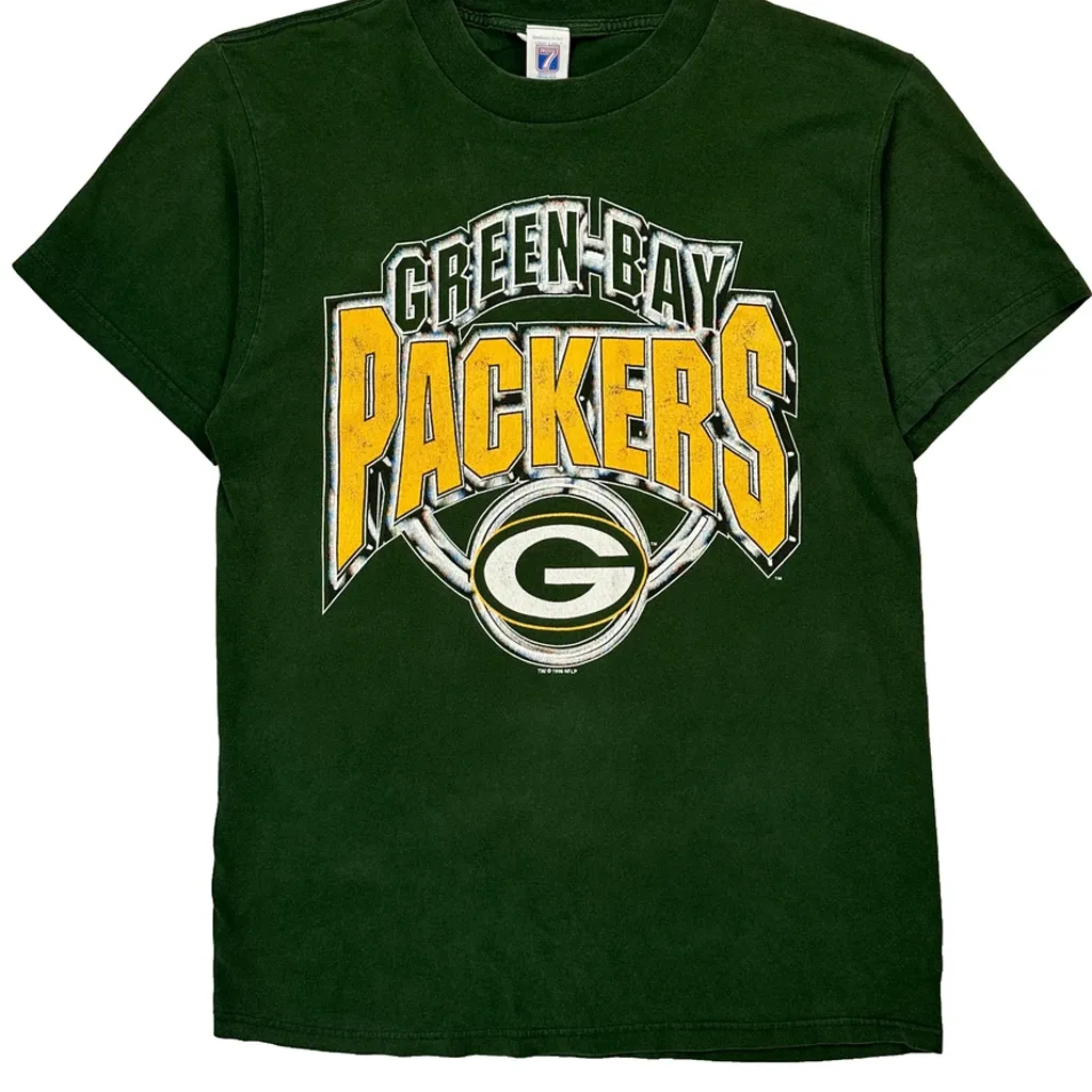 Green Bay Packers Logo Athletics Nfl T-Shirt - Large Green Cotton - Image 4