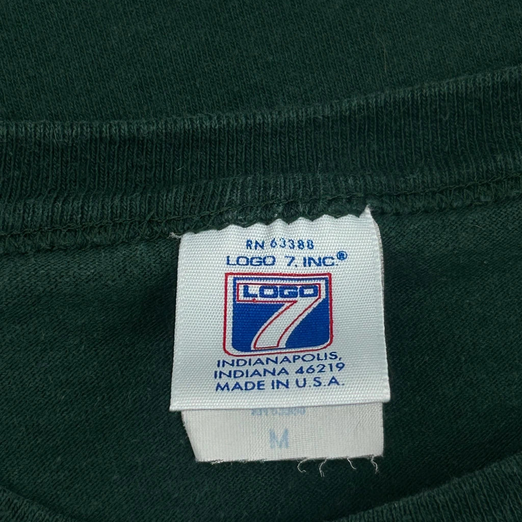 Green Bay Packers Logo Athletics Single Stitch T-Shirt - Medium Green Cotton - Image 3