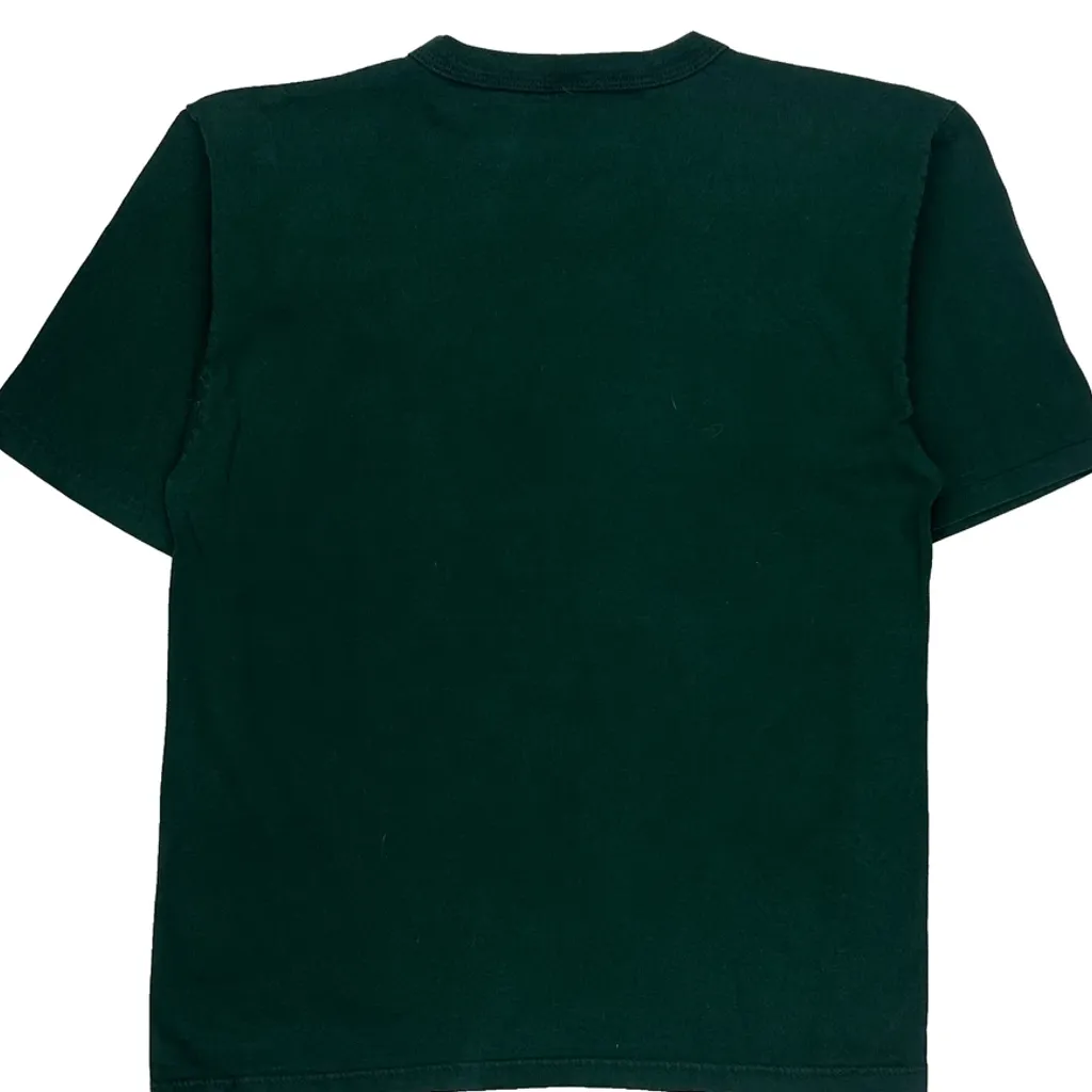 Green Bay Packers Logo Athletics Single Stitch T-Shirt - Medium Green Cotton - Image 6