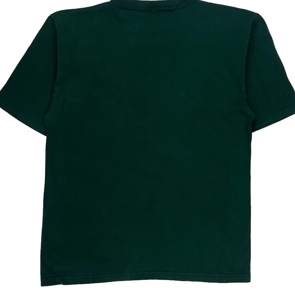 Green Bay Packers Logo Athletics Single Stitch T-Shirt - Medium Green Cotton - Image 7