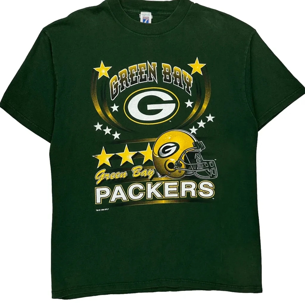 Green Bay Packers Logo Athletics Nfl T-Shirt - XL Green Cotton - Image 4