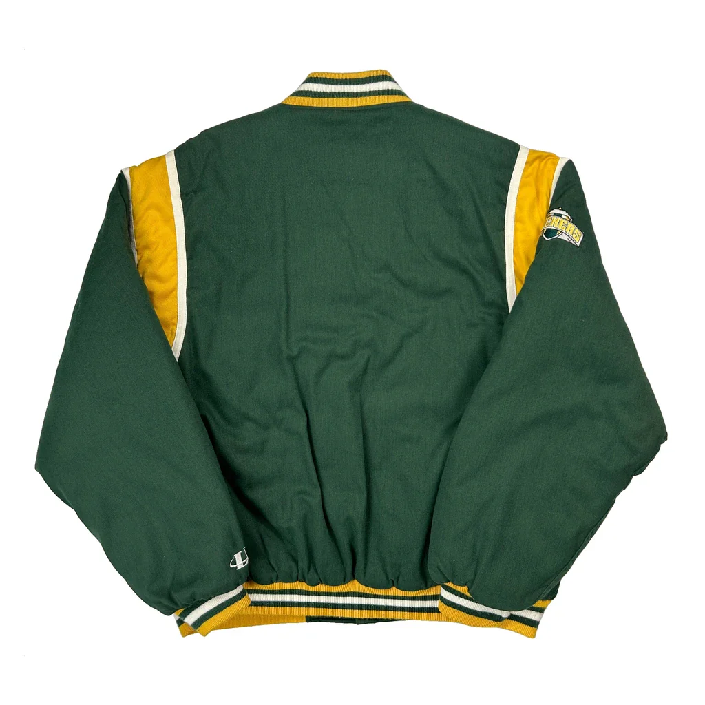 Green Bay Packers Logo Athletics Varsity Jacket - XL Green Polyester - Image 2