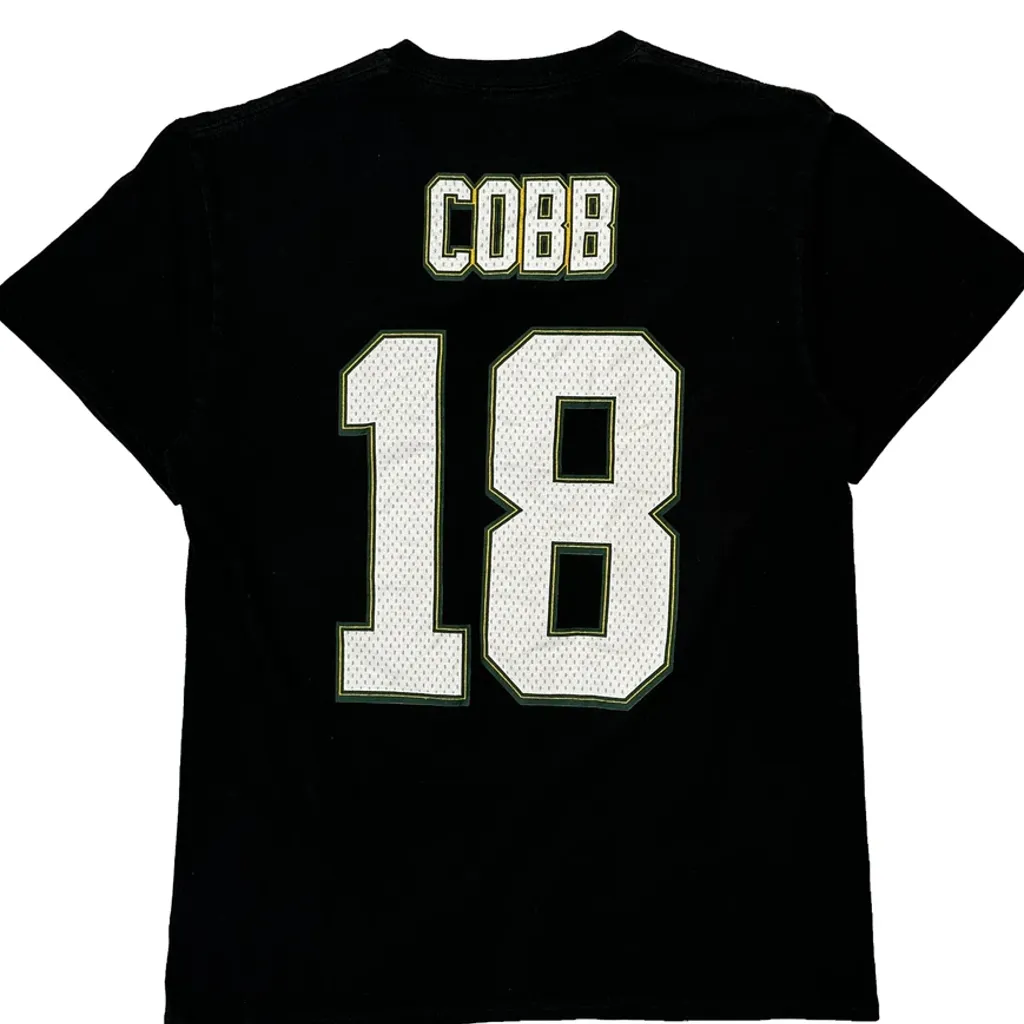 Green Bay Packers Majestic Nfl T-Shirt - Medium Black Cotton - Image 6