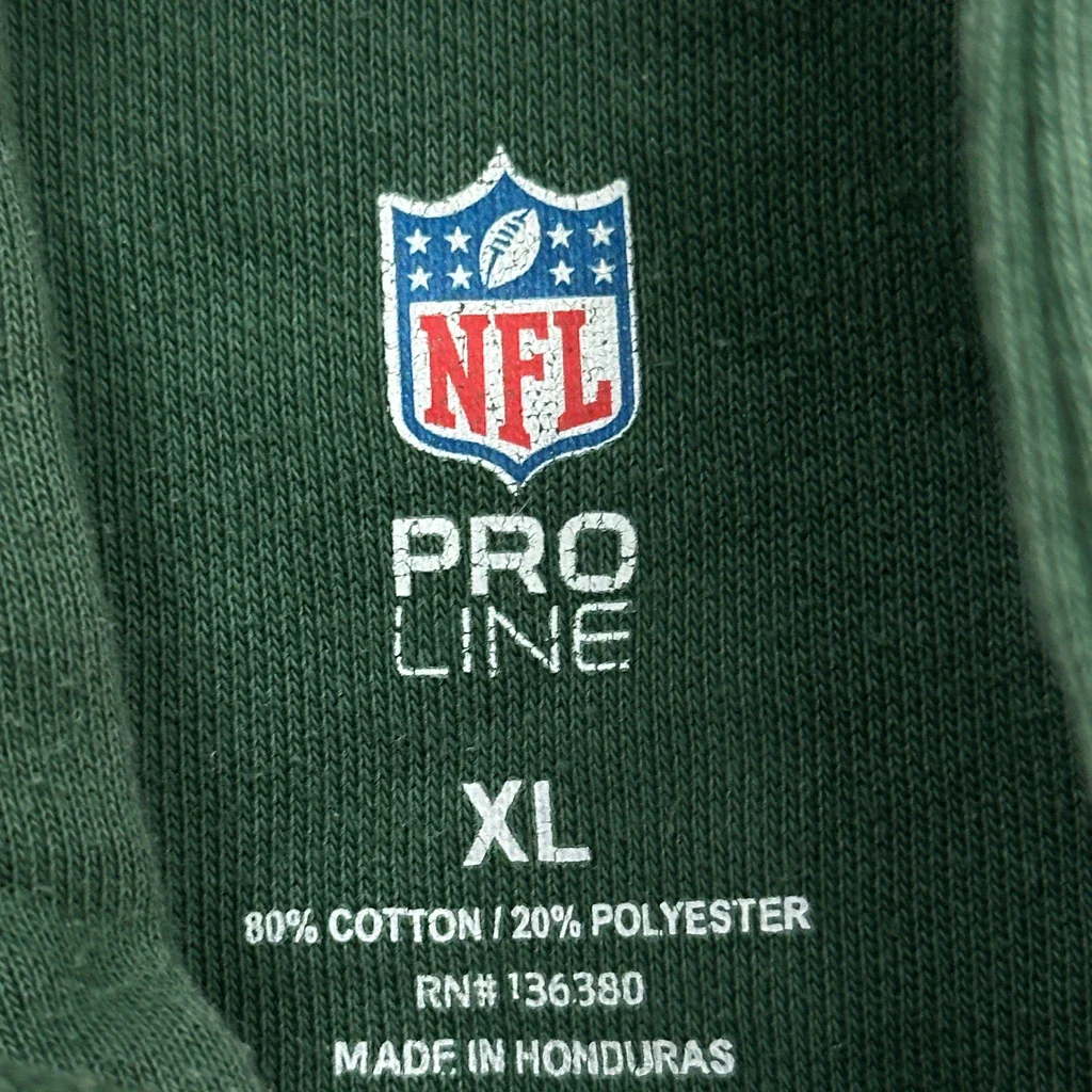 Green Bay Packers N.F.L. Pro Line Hoodie - XL Green Cotton Blend - Image 3