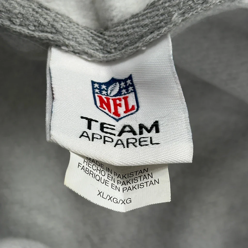 Green Bay Packers N.F.L. Team Apparel Hoodie - XL Grey Cotton Blend - Image 3