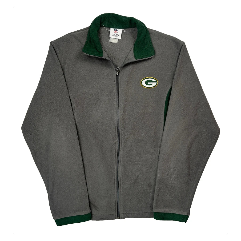 Green Bay Packers Nfl Graphic Fleece Jacket - Medium Grey Polyester