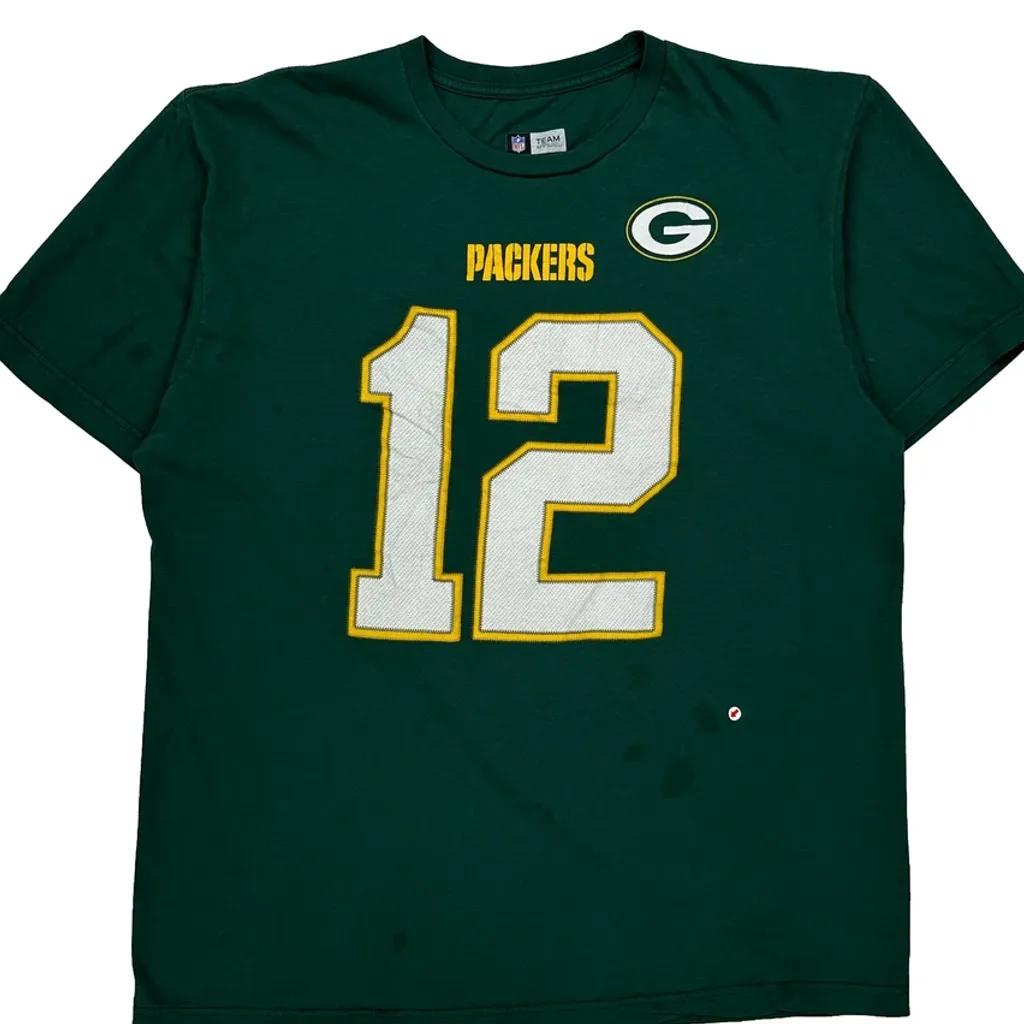 Green Bay Packers Nfl Football Shirt - XL Green Cotton - Image 9