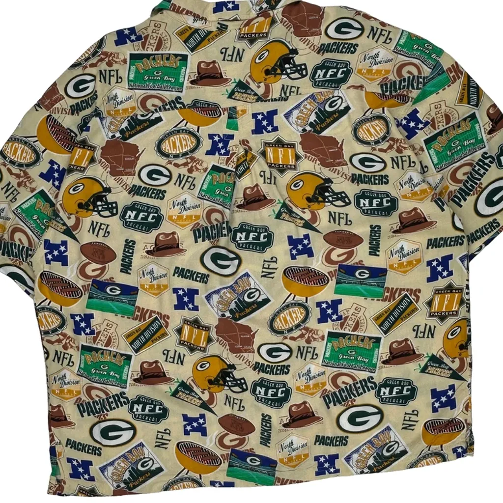 Green Bay Packers Nfl Graphic Hawaiian Shirt - 2XL Multicoloured Viscose - Image 7