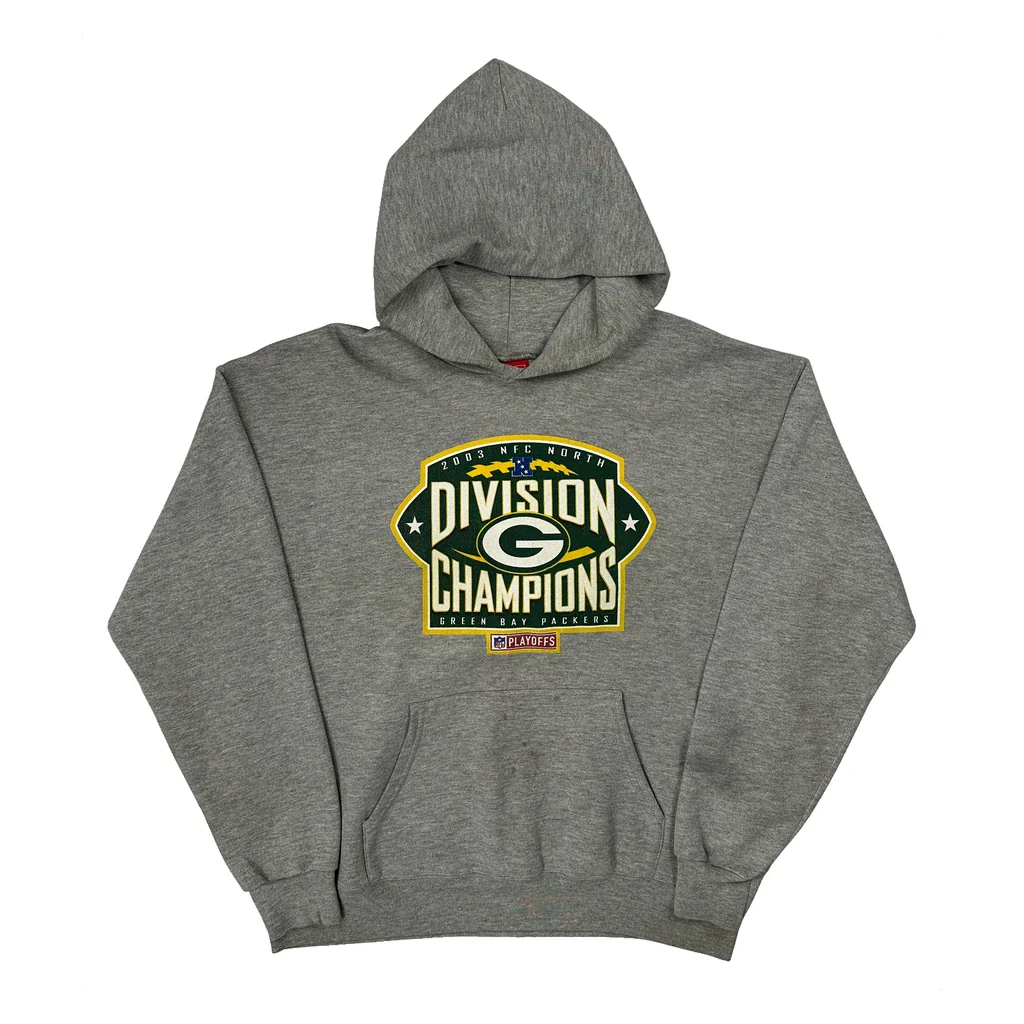 Green Bay Packers Nfl Hoodie - Large Grey Cotton