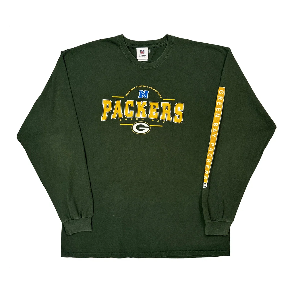 Green Bay Packers Nfl Long Sleeve T-Shirt - XL Green Cotton