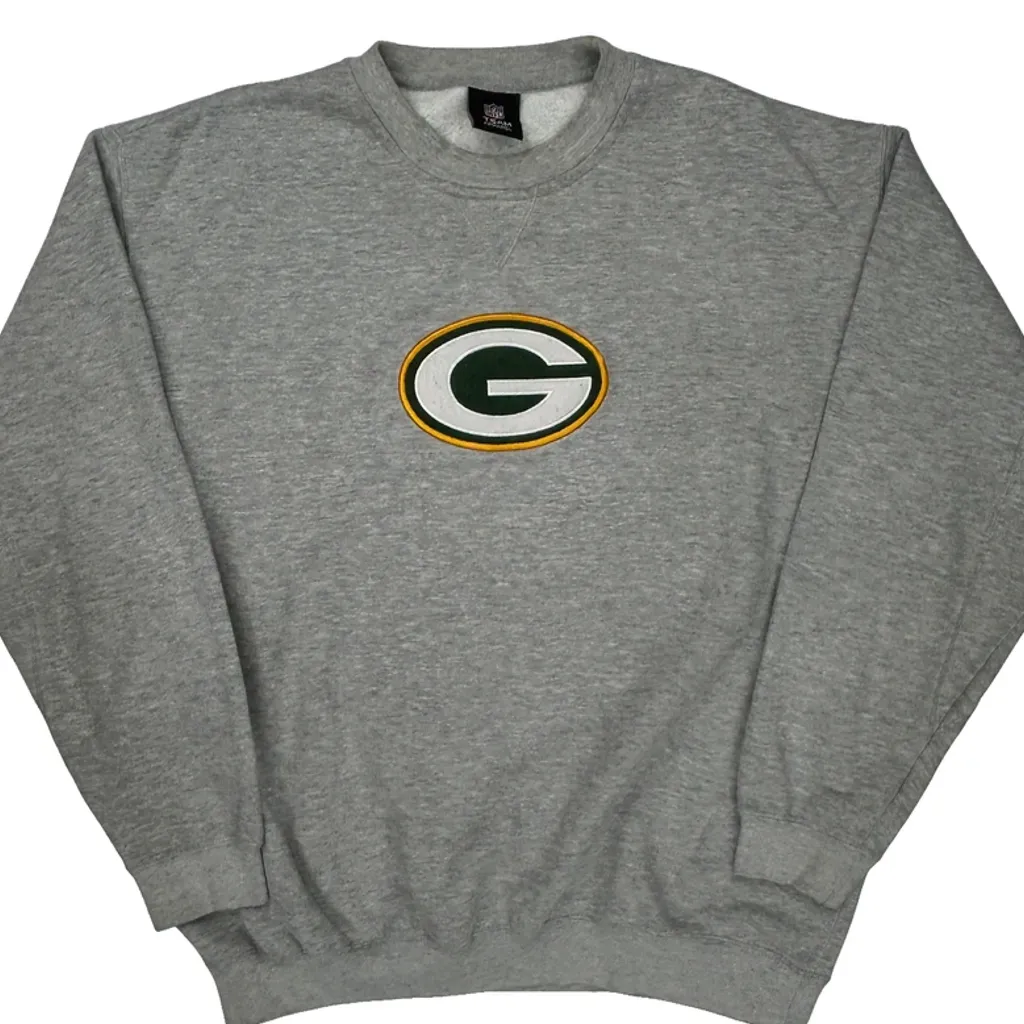 Green Bay Packers Nfl Football Sweatshirt - No Size Grey Cotton Blend - Image 6