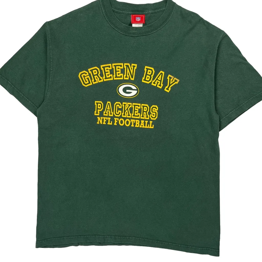 Green Bay Packers Nfl Football T-Shirt - Large Green Cotton - Image 4