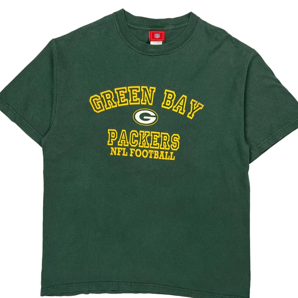 Green Bay Packers Nfl Football T-Shirt - Large Green Cotton - Image 5