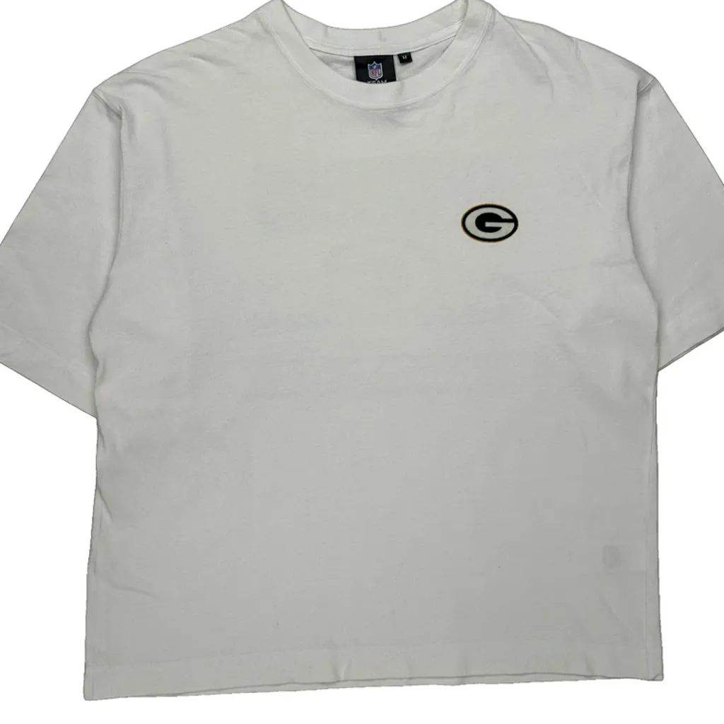 Green Bay Packers Nfl T-Shirt - Medium White Cotton - Image 4